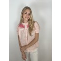 CONTINUE Camilla Stripe Multi shirt - Lyserød stribet skjorte 15263 Peach with pink emb