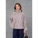 Love&Divine love1555-3 Shirts - Brun stribet skjorte 20075 Brown/Cream Stripes