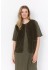 Wasabi WA-NETTIE Waistcoat - Gr&oslash;n teddy vest W20653 Forest Night