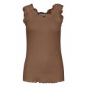 Fransa FRHizamond 1 Top - Brun rib top 20607460 Rain Drum