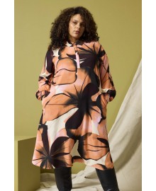 Zhenzi Zh-Kelis 1454-Dress - Orange printet kjole 201454 Warm Blush