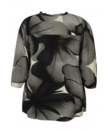 Zhenzi Zh-Kelis 1453-Blouse - Grøn printet bluse 201453 Army Way