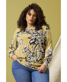 Zhenzi Zh-Kesh 1457-Blouse - Grøn printet bluse 201457 Green Meadow