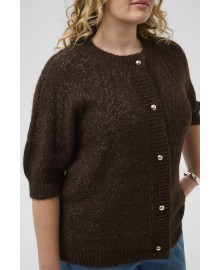 Kaffe Curve KCciony Knit Cardigan - Brun cardigan 10584288 Coffee Bean Melange