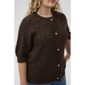 Kaffe Curve KCciony Knit Cardigan - Brun cardigan 10584288 Coffee Bean Melange