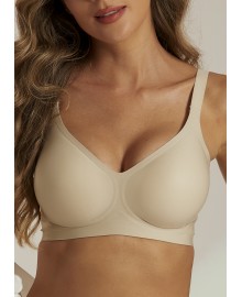 Femifemme FlexiComfort v2. Bøjlefri BH - Sand FF6003