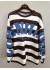 Marta MdcNerina Sweatshirt - Stribet sweatshirt 22659S Choco/Jeans Blue