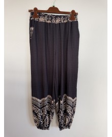 Marta MdcAmalie Pants - Sort printet buks 6893A Black1034tpb