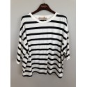 Marta MdcSage Tee - Stribet t-shirt 8577 Black