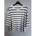 Marta MdcSage Tee - Stribet t-shirt 8577 Olive