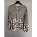 Marta MdcSequoia Shirt - Printet skjorte 8597 Military4602tpe