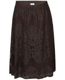 Zhenzi Zh-Linda 1525 Skirt - Brun blondenederdel 201525 Chokolade