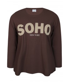 Zhenzi Zh-Lesli 1504 T-shirt - Brun t-shirt med SOHO 201504 Chokolade