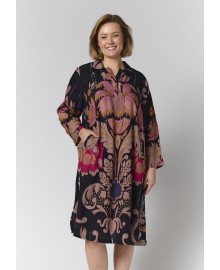 GMichelle Tunic - Printet tunika G265068 Black With Pink Printed
