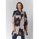Gozzip GWilma Dress - Printet kjole G265096 Sand With Big Black Flowers