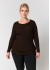 Sandgaard Rib Top - Sort/Brun stribet rib t-shirt SG147 Black/Brown