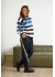 Marta MdcSeashell Pants - Bl&aring; buks med stribe 2663311 Navy4