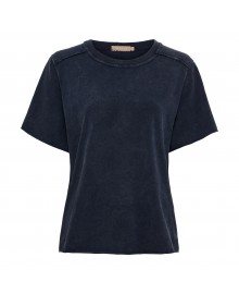 Marta MdcAlouette Tee - Blå vasekede t-shirt 68871Navy