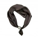Tim&Simonsen Chloe Scarf w. Magnetic Pearl - Brunt tørklæde TSJ467 Coffee