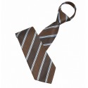 Tim&Simonsen Tie Exclusive Zipper - Brunt/blåt slips TSJ741 Brown/blue