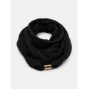 Tim&Simonsen Maca Scarf w. magnetic closing - Sort tørklæde TSS135 Black