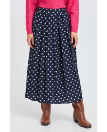 Fransa FRADARA SK 2 - Blå nederdel med hvide prikker 20618415 Salute Dotty