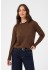 Kaffe KAlizza Argyle Pullover LS - Brun strik 10512268 Carafe / Brown