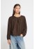ICHI IHIMELDA LS - Brun bluse 20126767 Coffee Bean