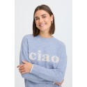 Fransa FRFLORENCE PU2 - Lyseblå strik med Ciao 20618303 Blue Blizza