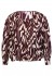 Zhenzi Zh-Karol 1436-Bluse - Vinr&oslash;d printet bluse 201436 Fig