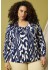 Zhenzi Zh-Karol 1436-Bluse - Bl&aring; printet bluse 201436 Navy