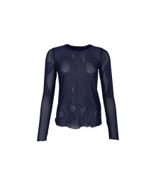 Black Colour BCALEXIS TEE WISTONES - Blå mesh med sten 40746 Navy