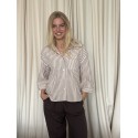 CONTINUE Mili Stripe - Brun stribet skjorte 15331 Brown Stripe