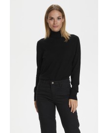 Kaffe Astrid Roll Neck - Sort rullekrave 500023 Black Deep