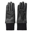 Co'Couture EdmundCC Leather Gloves - Sorte handsker med strik 500040 Black