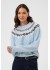 Kaffe KAberta Pullover - Lysebl&aring; strik 10512107 Blue Mel.-Grey