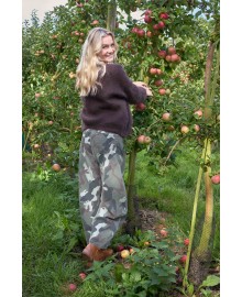 Black Colour BCAILA BARREL PANT - Army camouflage buks 41330 Army Camouflage