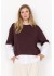 Wasabi WA-SABINA 114 SWEATSH-J - Bordeux bluse med skjorte W20678 Chocolate plum