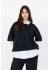 Wasabi WA-SABINA 114 SWEATSH-J - Sort bluse med skjorte W20678&nbsp;Black Combi
