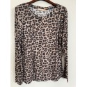 Marta MdcElissa Top - Printet L/S t-shirt 7914 Fango3524tpi