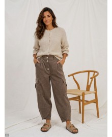 Marta MdcArmeria Pants - Brune bukser 8911 Fango