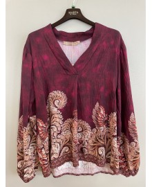 Marta MdcAnice Blouse - Bordeaux printet bluse 8940 Bordeaux