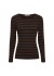 Marta MdcBegonia LS Tee - Sort/brun stribet t-shirt 7702 Black/Moro