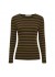 Marta MdcBegonia LS Tee - Brun/gr&oslash;n stribet t-shirt 7702 Moro/Sottobosco