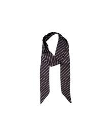 Back Colour BCASRA slim satin scarf - Sort/hvid stribet tørklæde 3708 Black Stripe