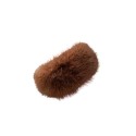 Black Colour BCLIDA SOFT HEADBAND - Fake fur pandebånd 8018 Espresso