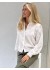 CONTINUE Minna Long Sleeve - Hvid skjorte med broderi 15339 White