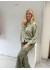 CONTINUE Minna Long Sleeve - Gr&oslash;n skjorte med broderi 15339 Light Army
