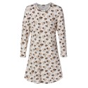 Lady Avenue Nightgown SH.SL - Kortærmet natkjole 66701 Offwhite/Brown