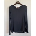 Marta MdcElissa Top - Printet L/S t-shirt 7914 Solid Black